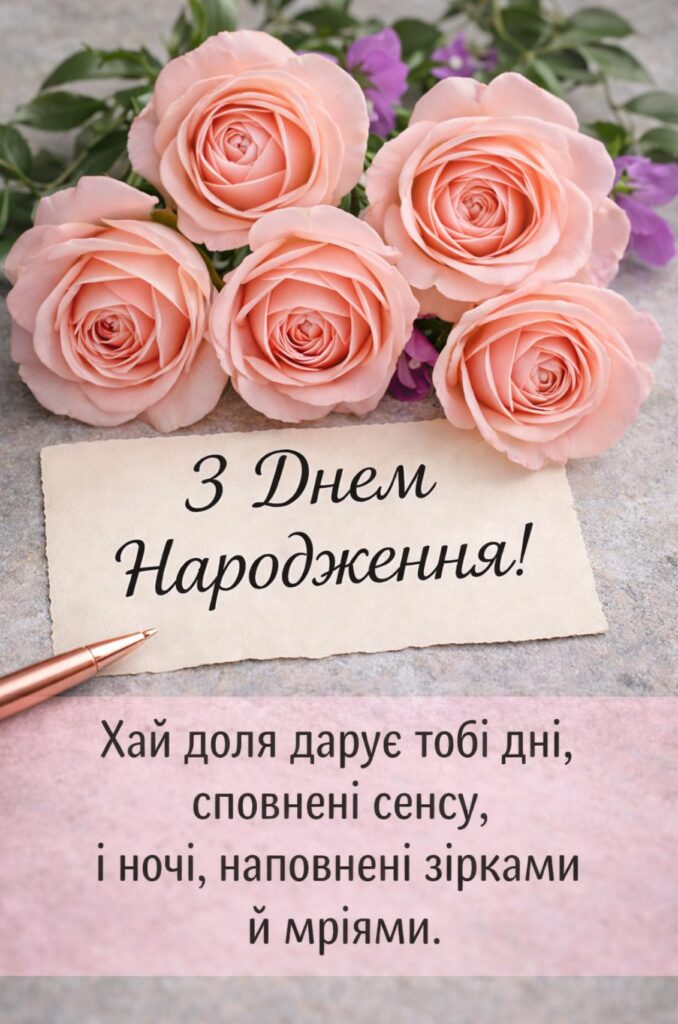 Красиві привітання з днем народження жінці
