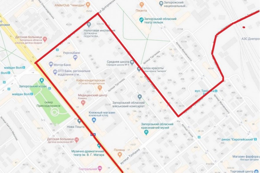Маршрут 94 автобуса у Запоріжжі